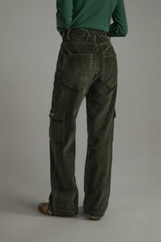 Corduroy Straight Cargo Pants