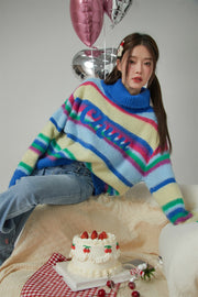 Loving You Two-Ways Stripe Knit Sweater