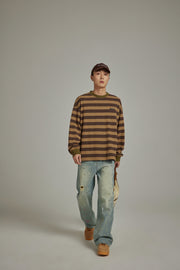 Stripe Color Sweatshirt