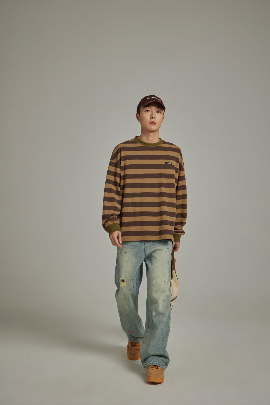 CHUU Stripe Color Sweatshirt