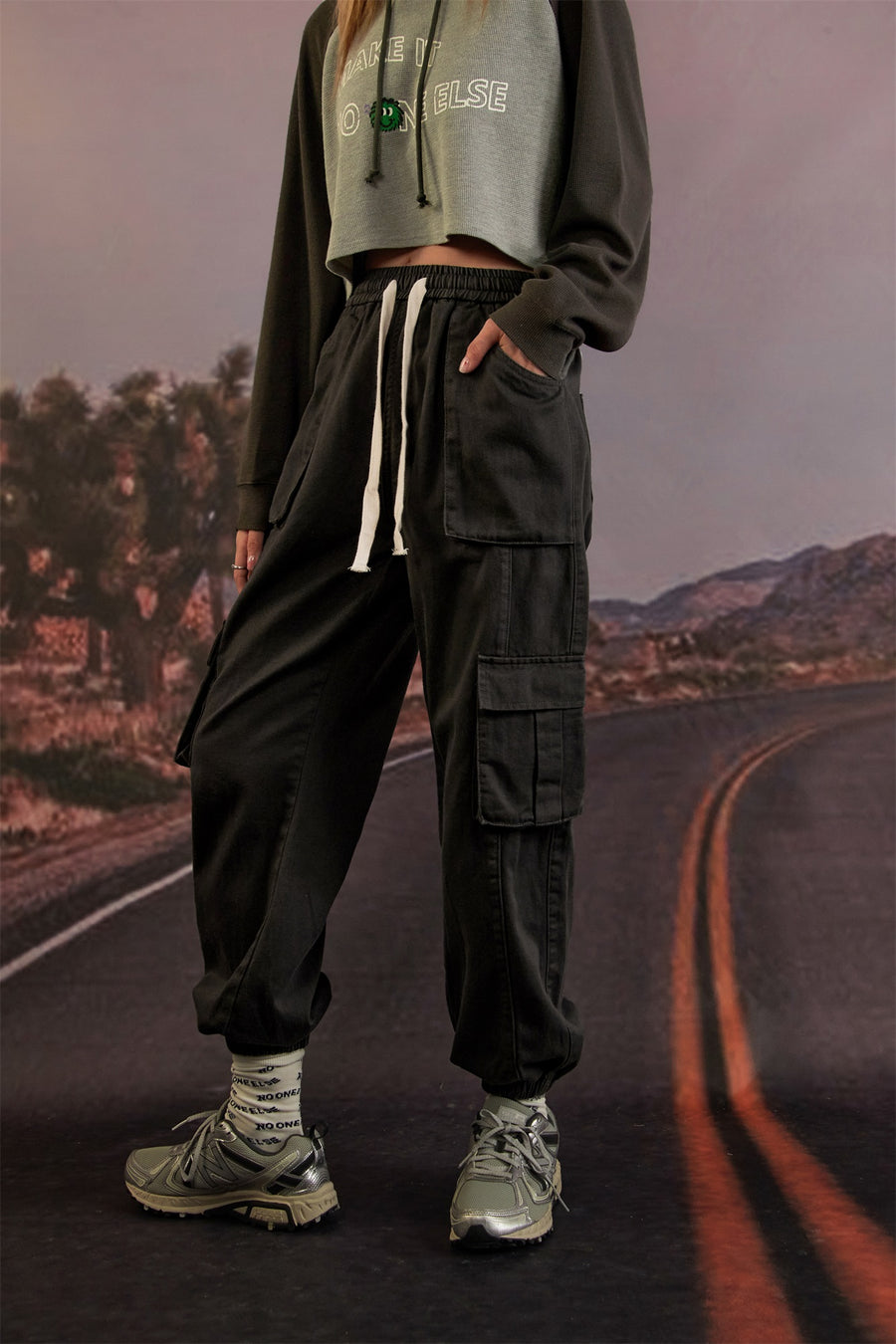 CHUU High Waist Jogger Casual Pants