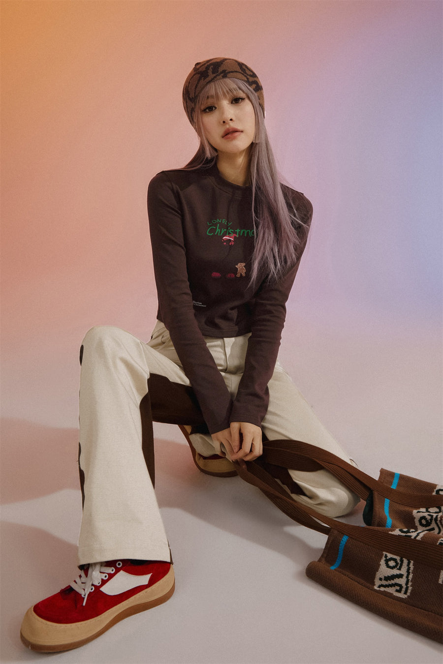 CHUU Christmas Cropped T-Shirt