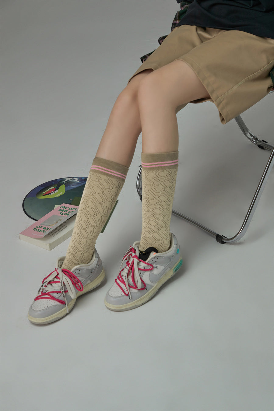 CHUU Good Girl Vibes High Socks