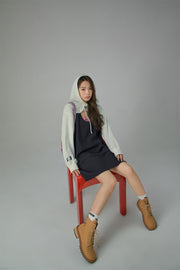 Front Keyhole Hooded Dress