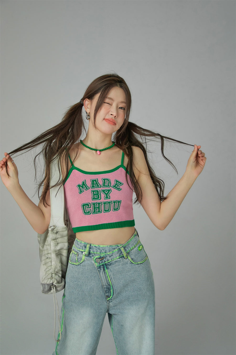 CHUU Made By Chuu Crop Knit Tank Top