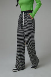 Workday Wind Stripe Wide Casual Pants