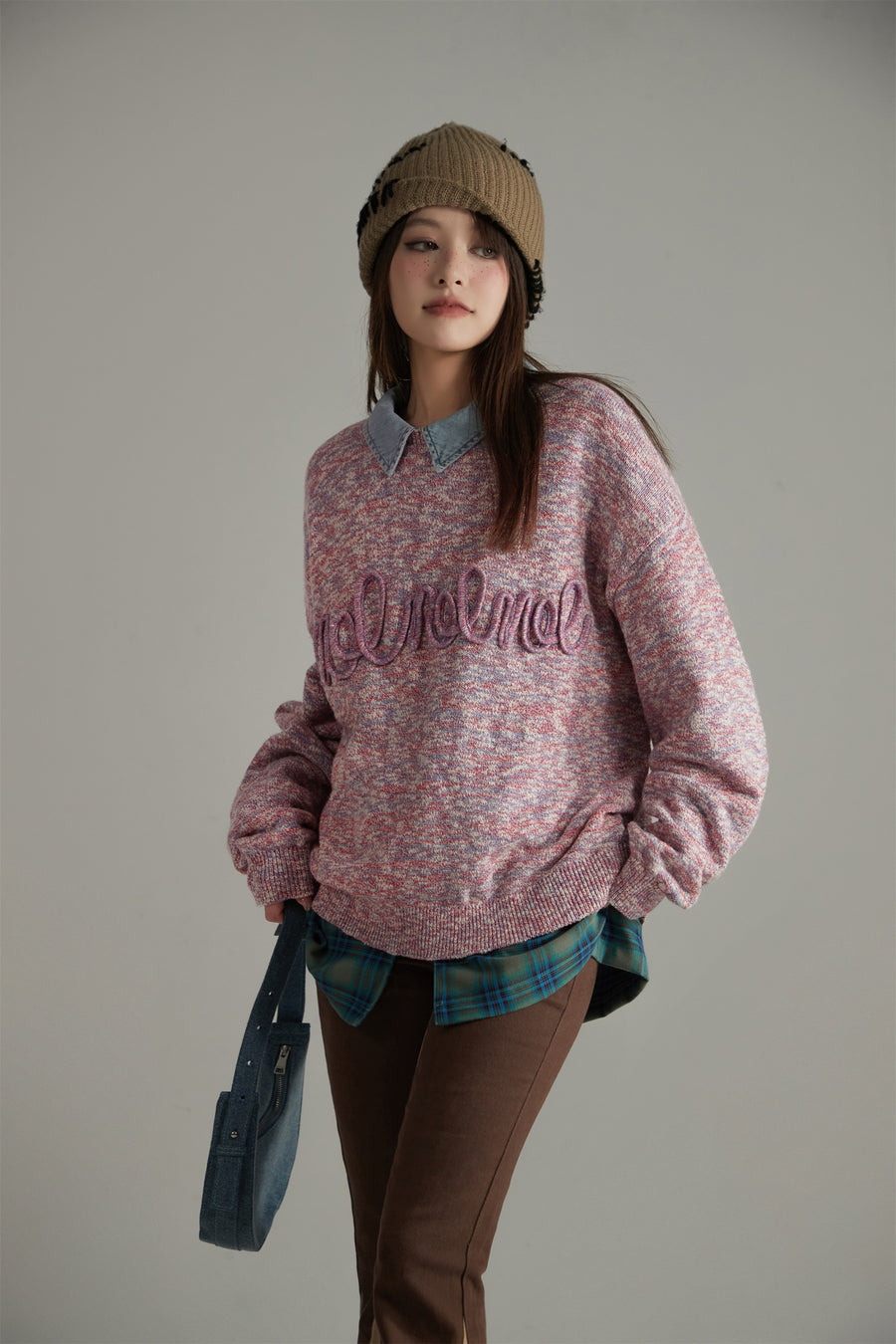 CHUU Colorful Loose Fit Knit Sweater