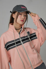 Through Time Zip-Up Loose-Fit Jacket