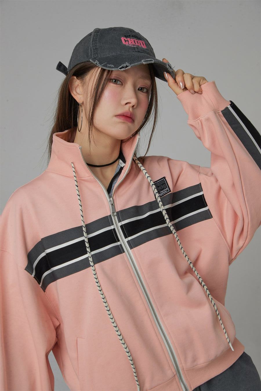 CHUU Through Time Zip-Up Loose-Fit Jacket