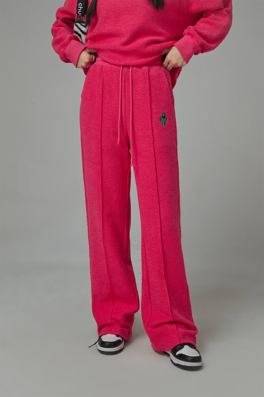 CHUU Sponge Towel Wide Jogger Pants