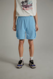 Side Pocket Wide Jogger Shorts