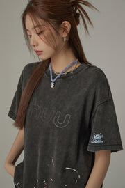 Chuu Logo Cotton Loose Fit T-Shirt