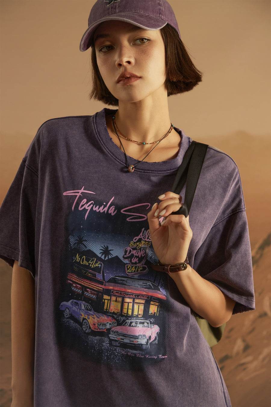 CHUU Tequila Sunrise Loose Fit T-Shirt