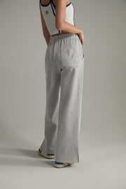 Side Slits Straight Jogger Pants