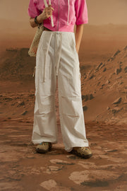 String Wide Cargo Pants