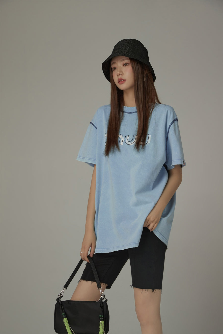 CHUU Chuu Embroidered Loose-Fit T-Shirt