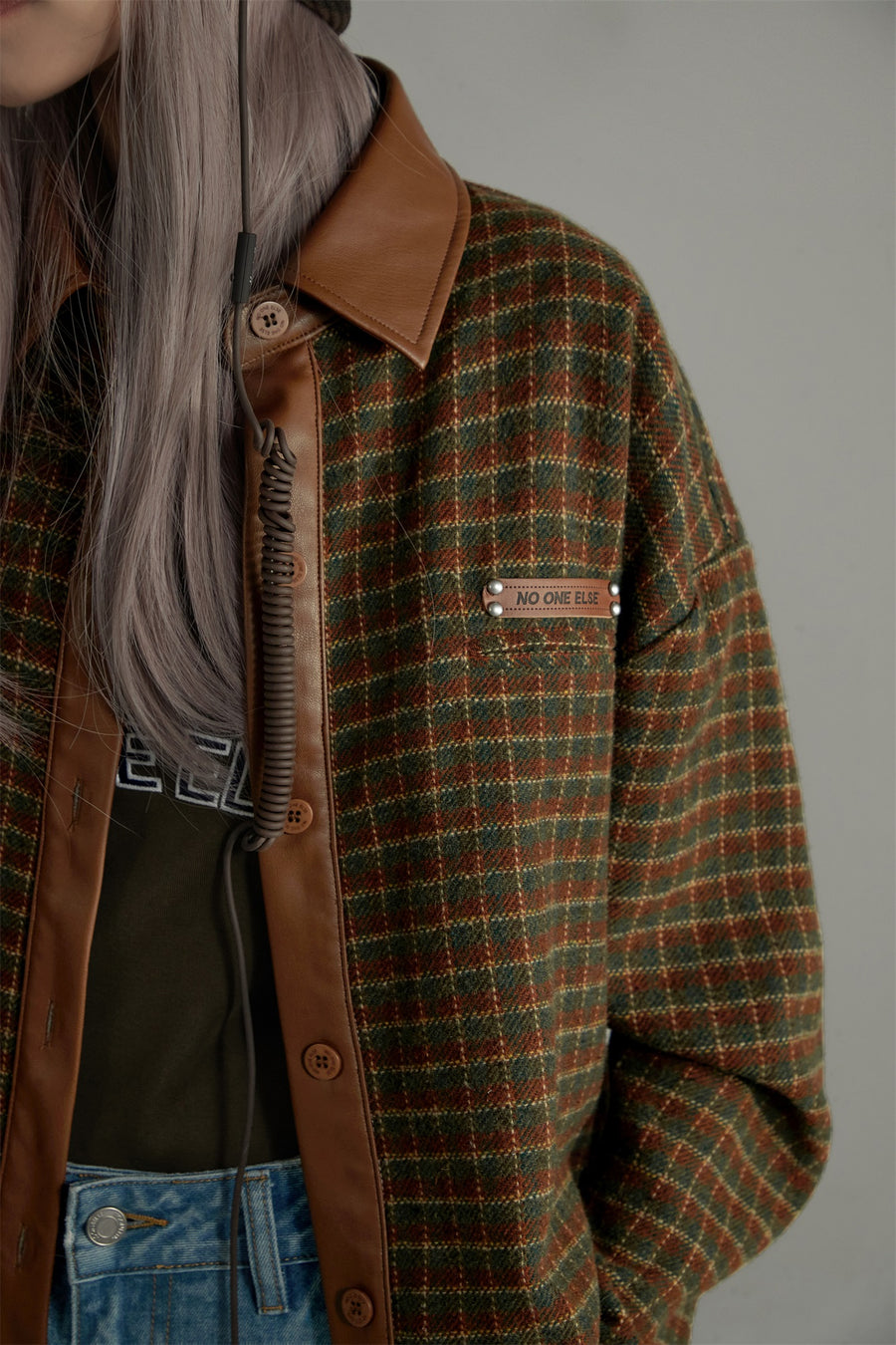 CHUU Million Check Loose Fit Jacket