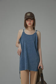 Size Doesnt Matter Straps Loose Fit Sleeveless Top