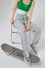 Slit Back Jogger Pants