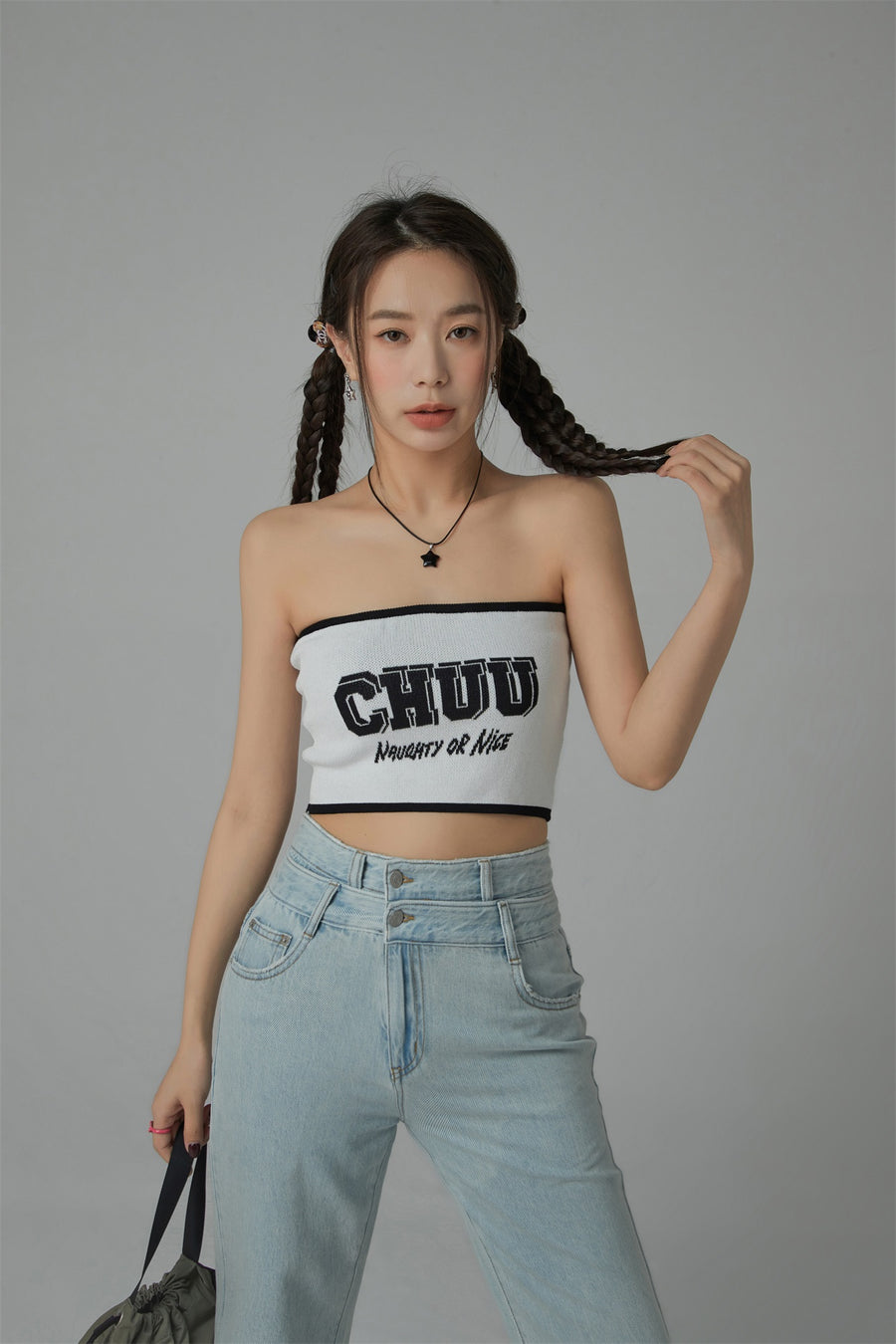 CHUU Chuu Naughty Or Nice Tube Top