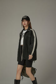 Color Matching Loose Fit Field Jacket