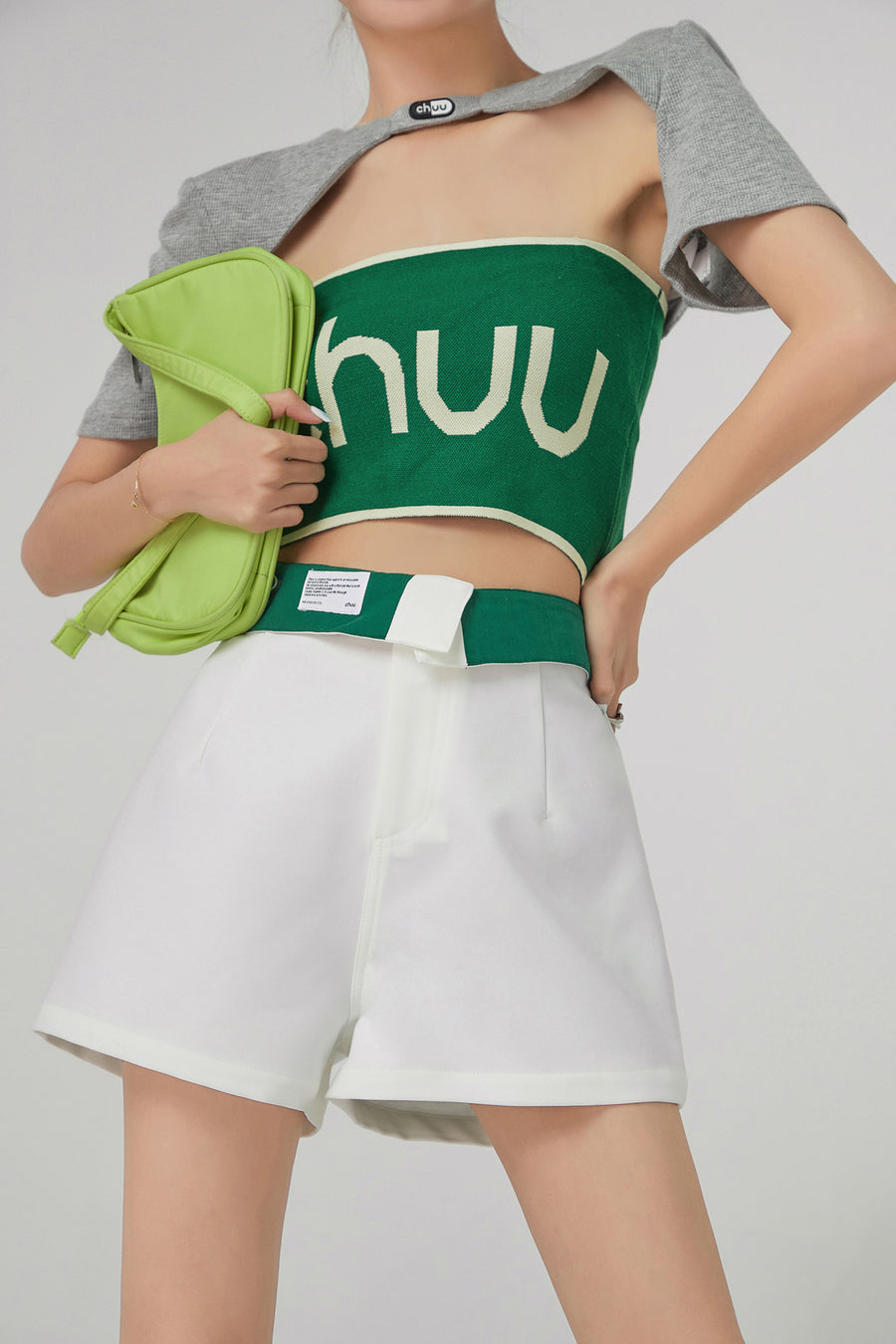 CHUU Color Banding Wide Shorts