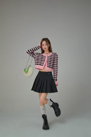 Stripes Chuu Logo Knit Cardigan