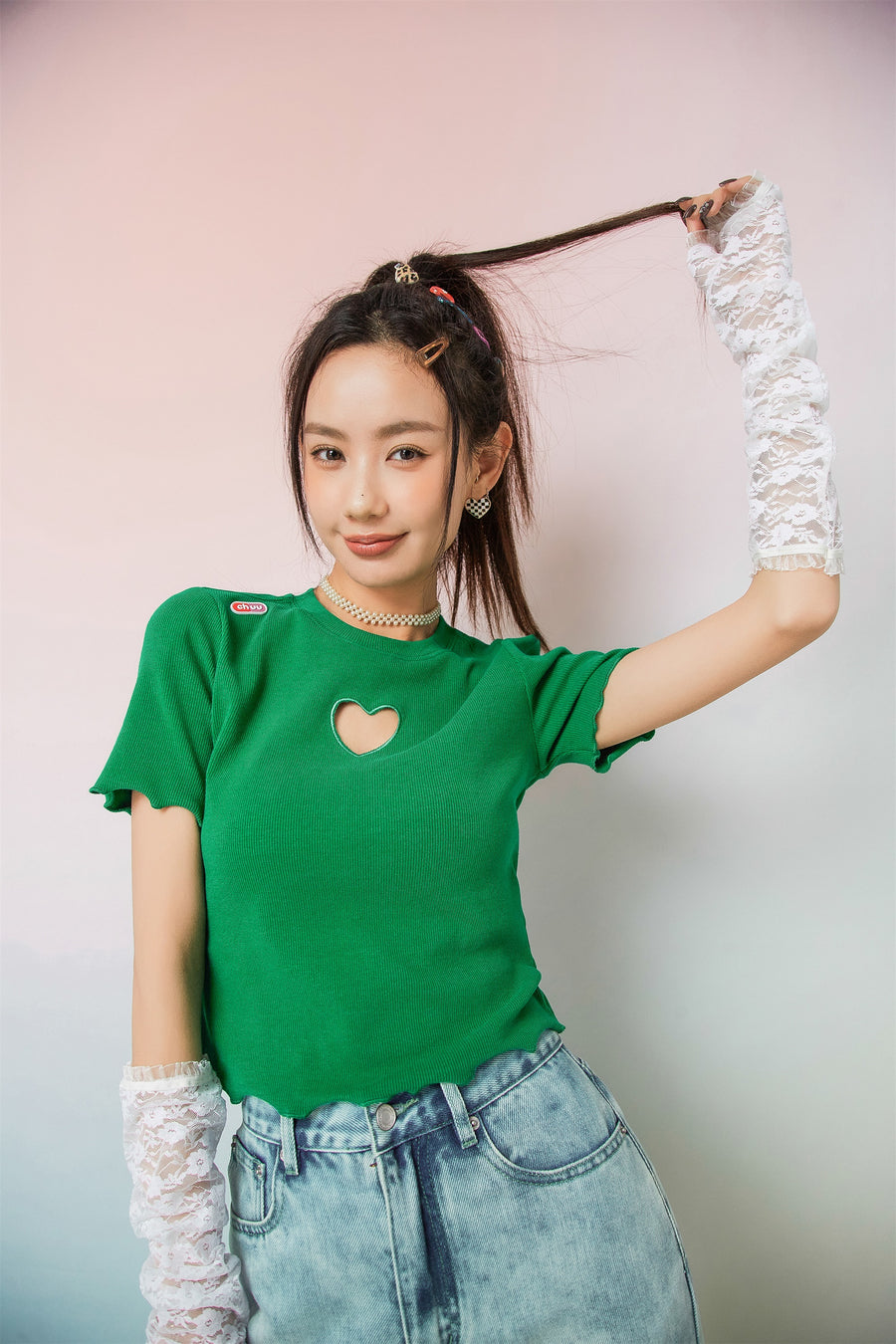 CHUU Oh So Sweet Cutout T-Shirt