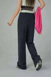 Wide-Leg Simple Jogger Pants