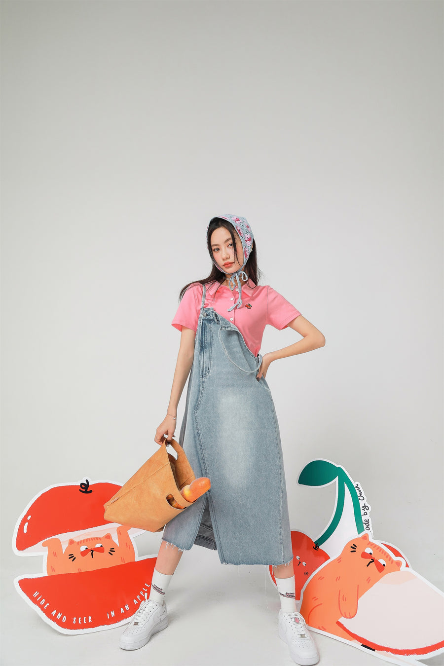 CHUU Temptation To Gossip Overalls Dress