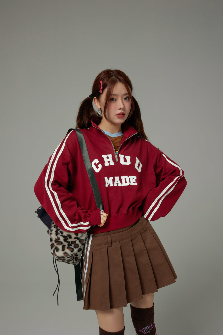 CHUU Half Zip-Up Loose Fit Sweatshirt