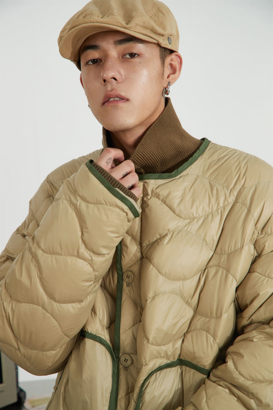 CHUU Wave Quilting Padded Jacket