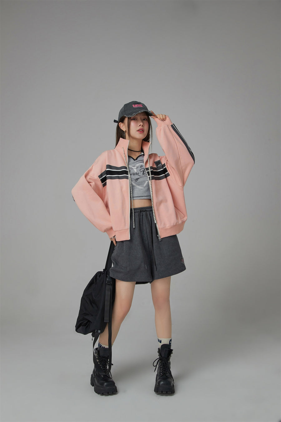 CHUU Through Time Zip-Up Loose-Fit Jacket