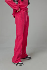 Sponge Towel Wide Jogger Pants