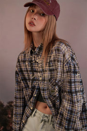 Loose Check Flannel Shirt