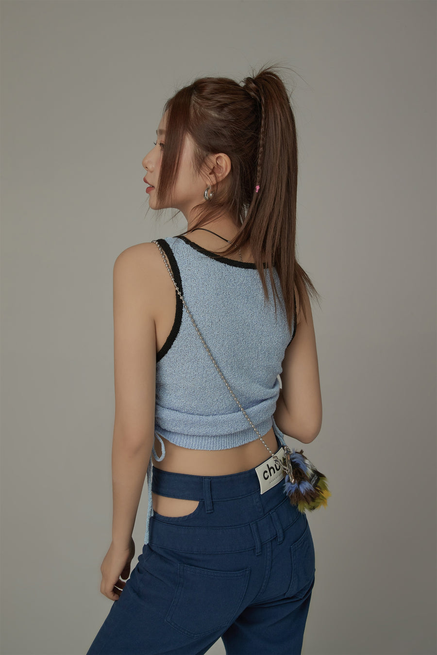 CHUU String Color Matching Line Sleeveless Top