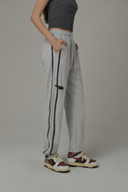 Distressed String Jogger Sweatpants