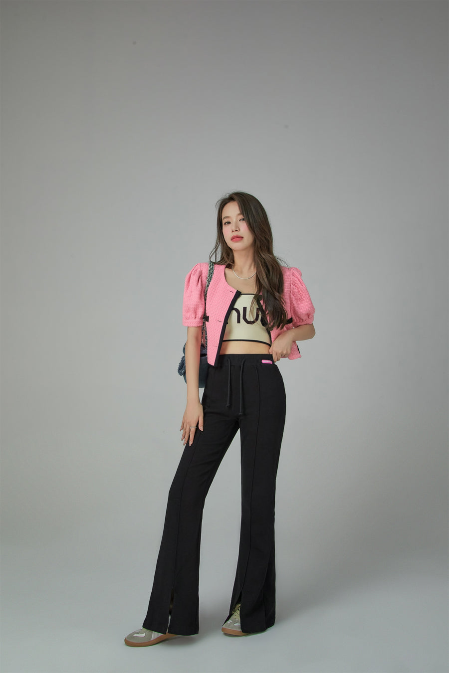 CHUU Bootcut Front Slit Jogger Pants