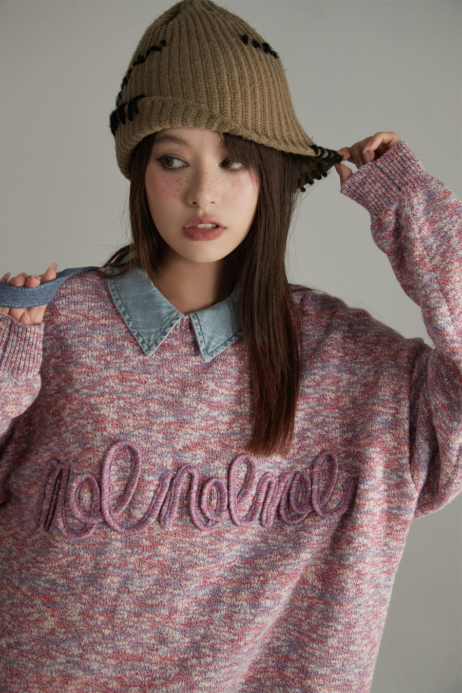 CHUU Colorful Loose Fit Knit Sweater