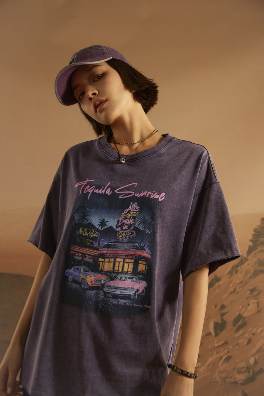 CHUU Tequila Sunrise Loose Fit T-Shirt