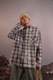 Loose Check Flannel Shirt