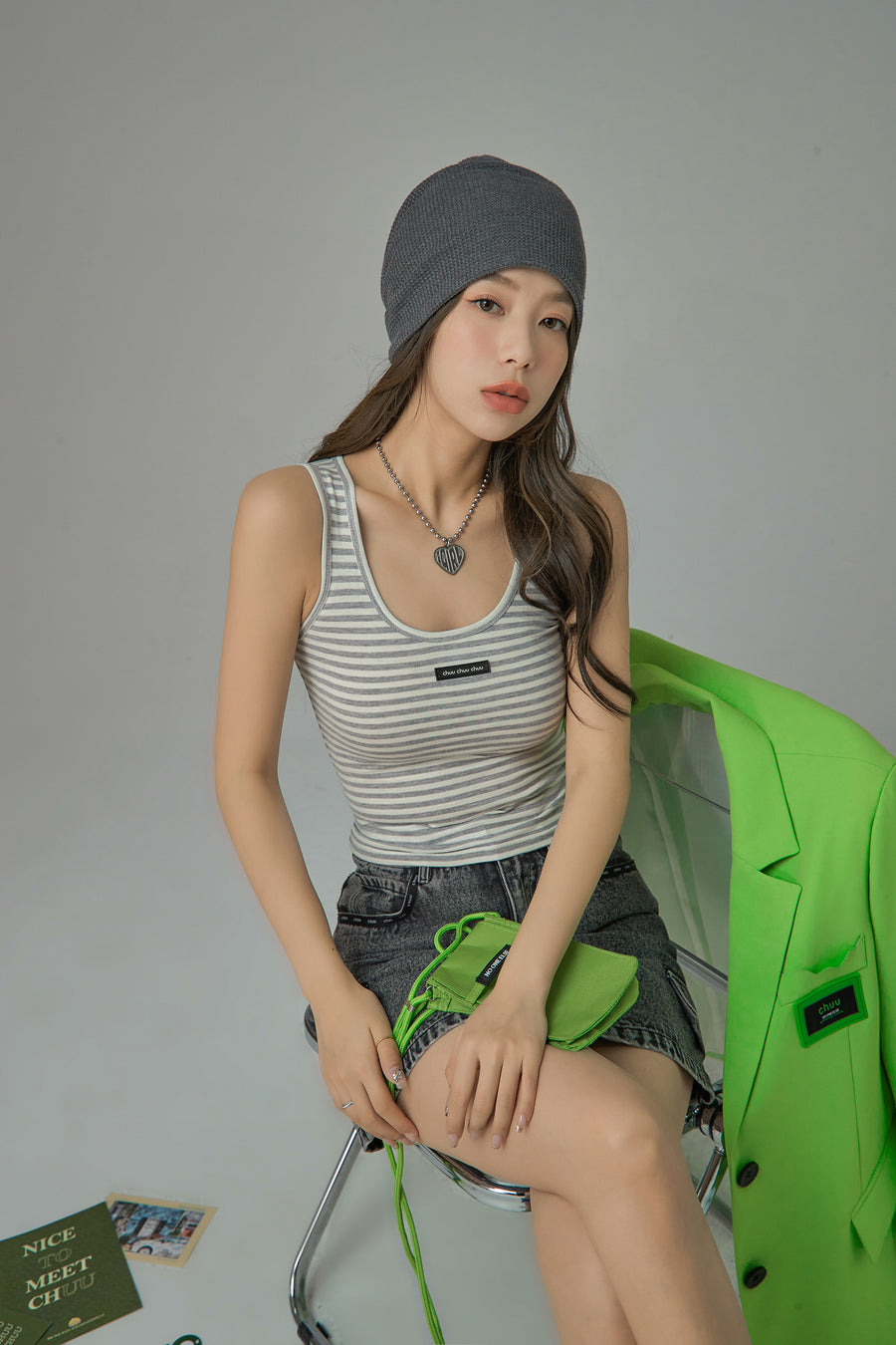 CHUU Pleasure For The Eyes Stripes Sleeveless Top