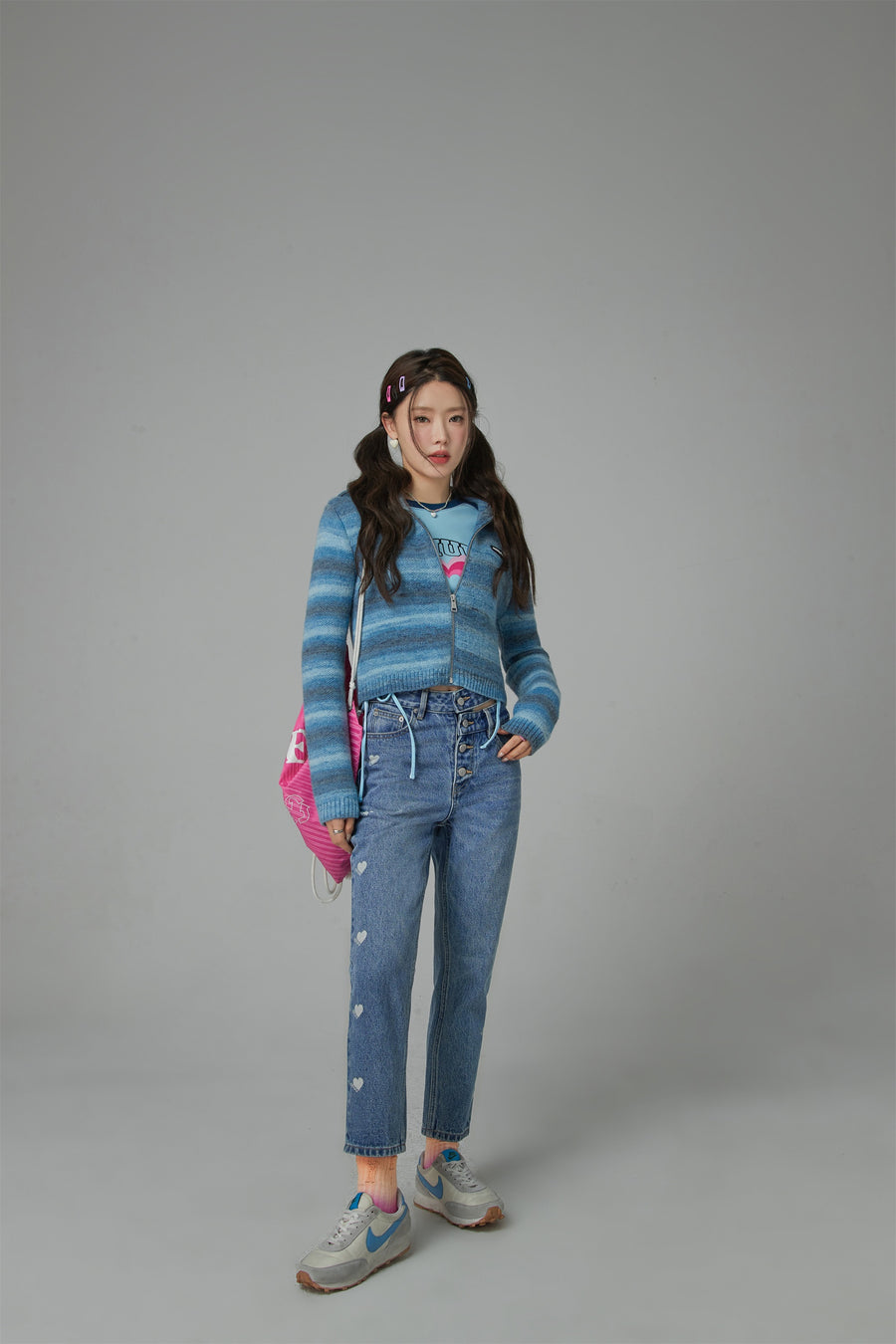 CHUU A Place In My Heart Slim Straight Denim Jeans