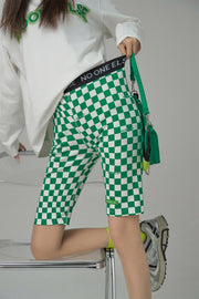 Like I Never Known Checkered Biker Leggings