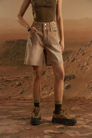 Wide Denim Shorts