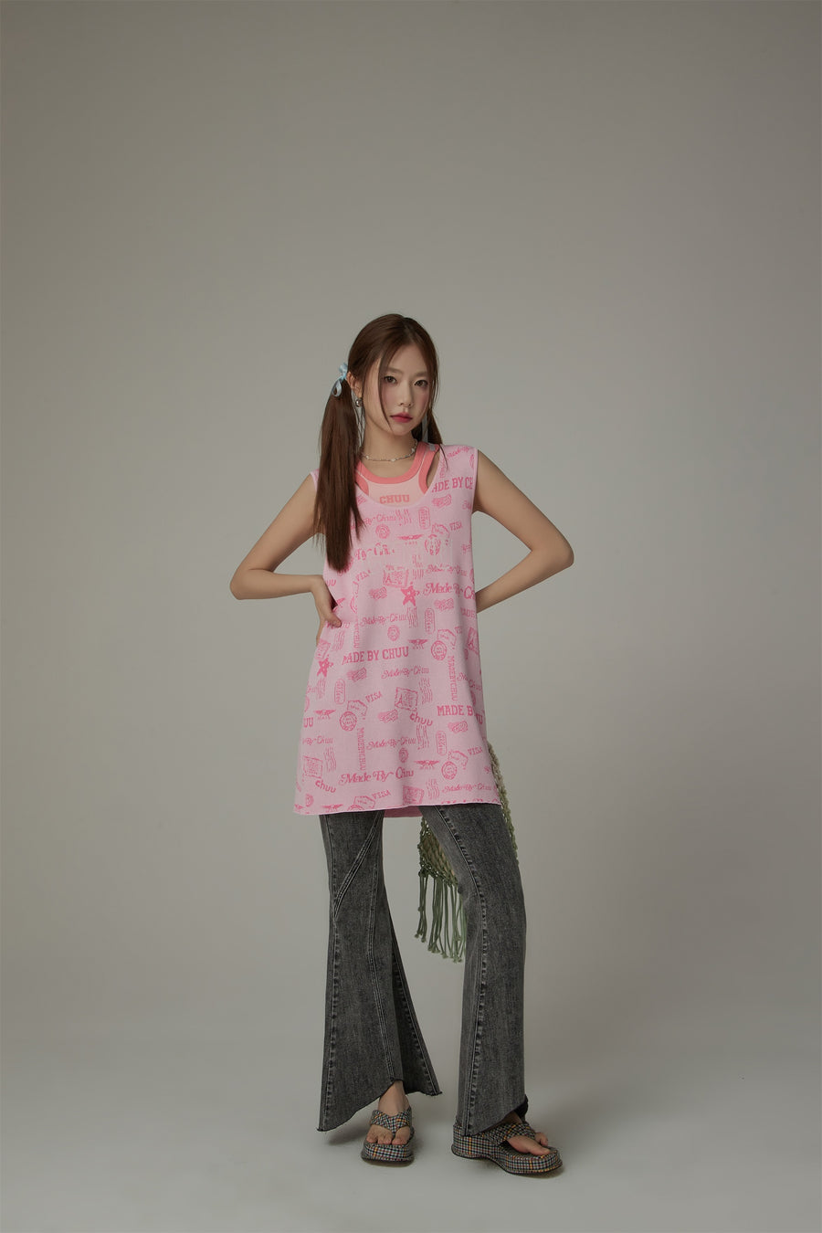 CHUU Loose Fit Knitted Sleeveless Top