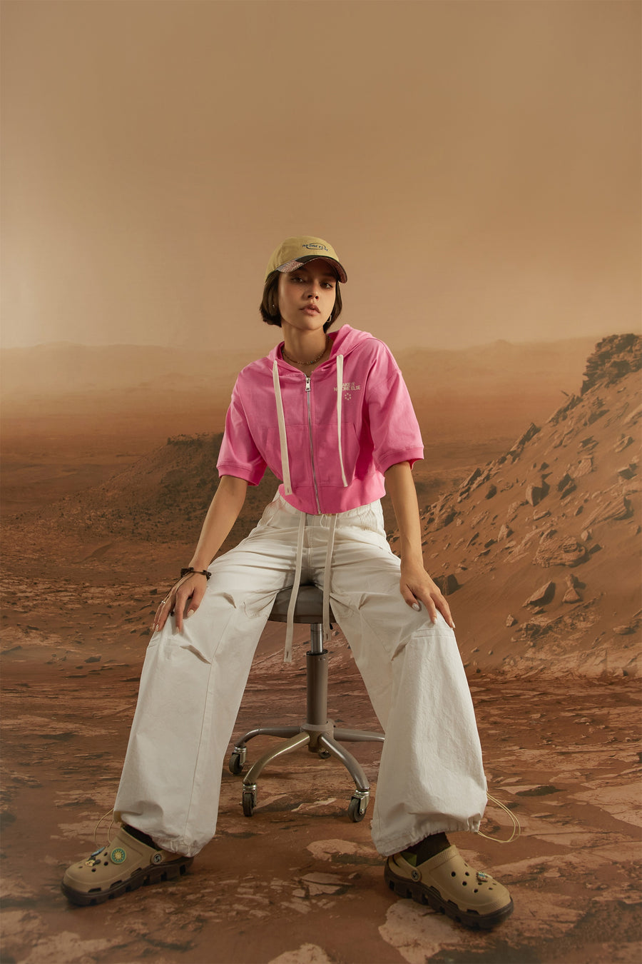 CHUU String Wide Cargo Pants