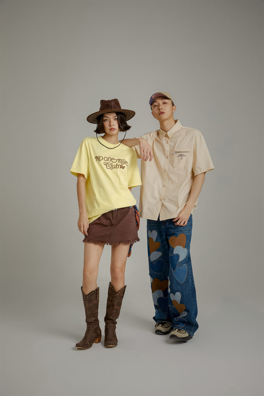 CHUU Noe Club Colored Loose Fit T-Shirt