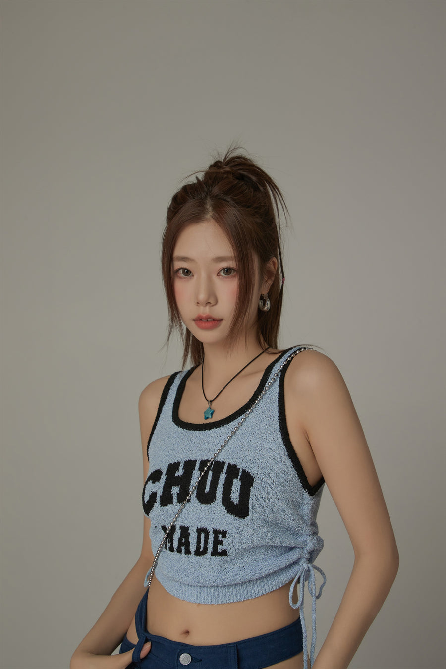 CHUU String Color Matching Line Sleeveless Top