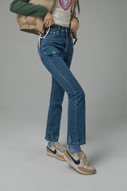 Heart Pocket Bootcut Denim Pants